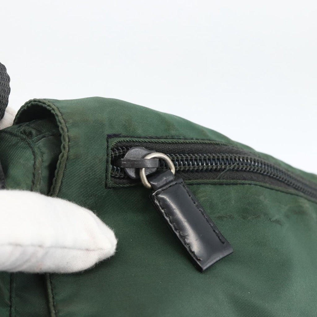 Prada Buckle Messenger Bag Tessuto Green Nylon Shoulder Bag Bag