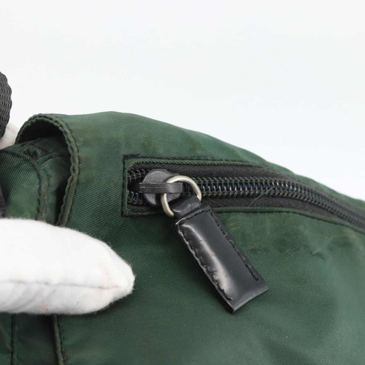 Prada Buckle Messenger Bag Tessuto Green Nylon Shoulder Bag Bag