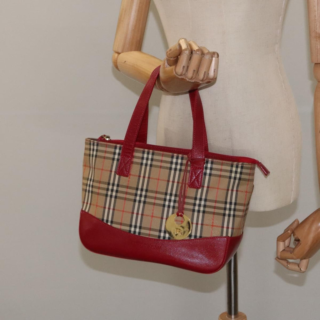 Burberry Nova Check Handbag Nova Check Canvas And Leather Beige Canvas Handbag