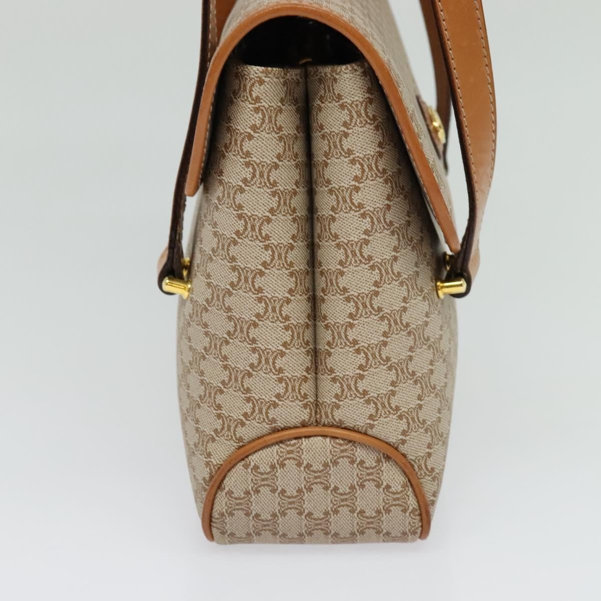 Celine Vintage Macadam Handbag Canvas And Leather Beige Canvas Handbag