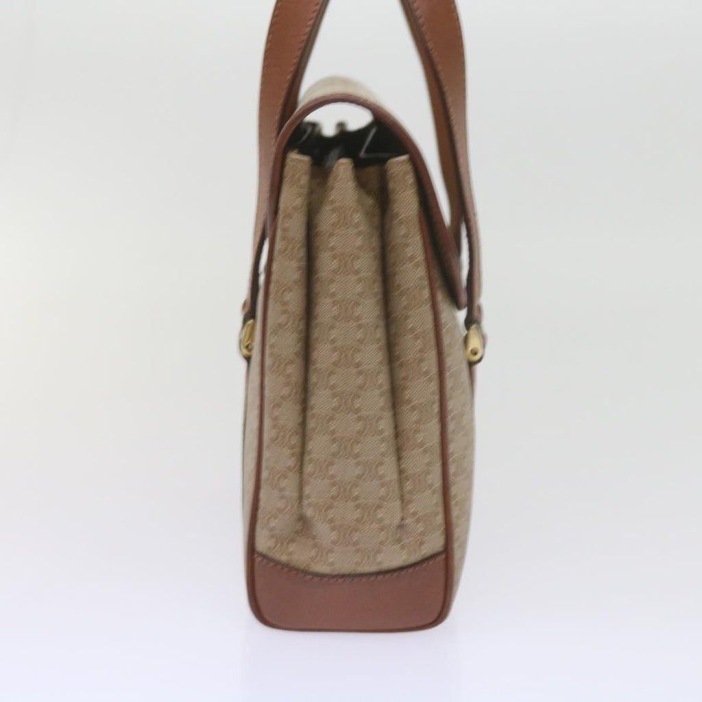 Celine Vintage Macadam Handbag Canvas And Leather Beige Canvas Handbag