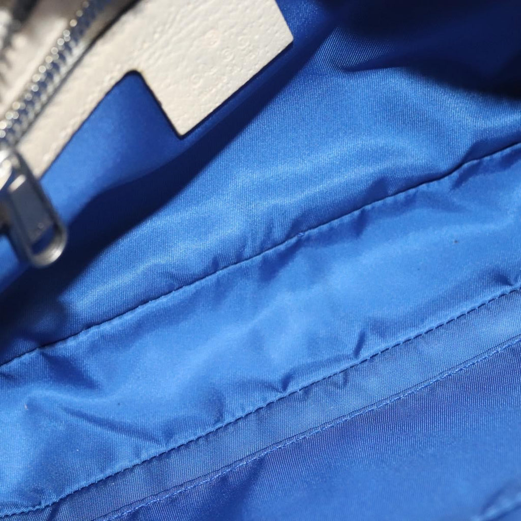 Gucci Off The Grid Belt Bag Gg Econyl Blue Canvas Shoulder Bag Bag (Pre-Owned)