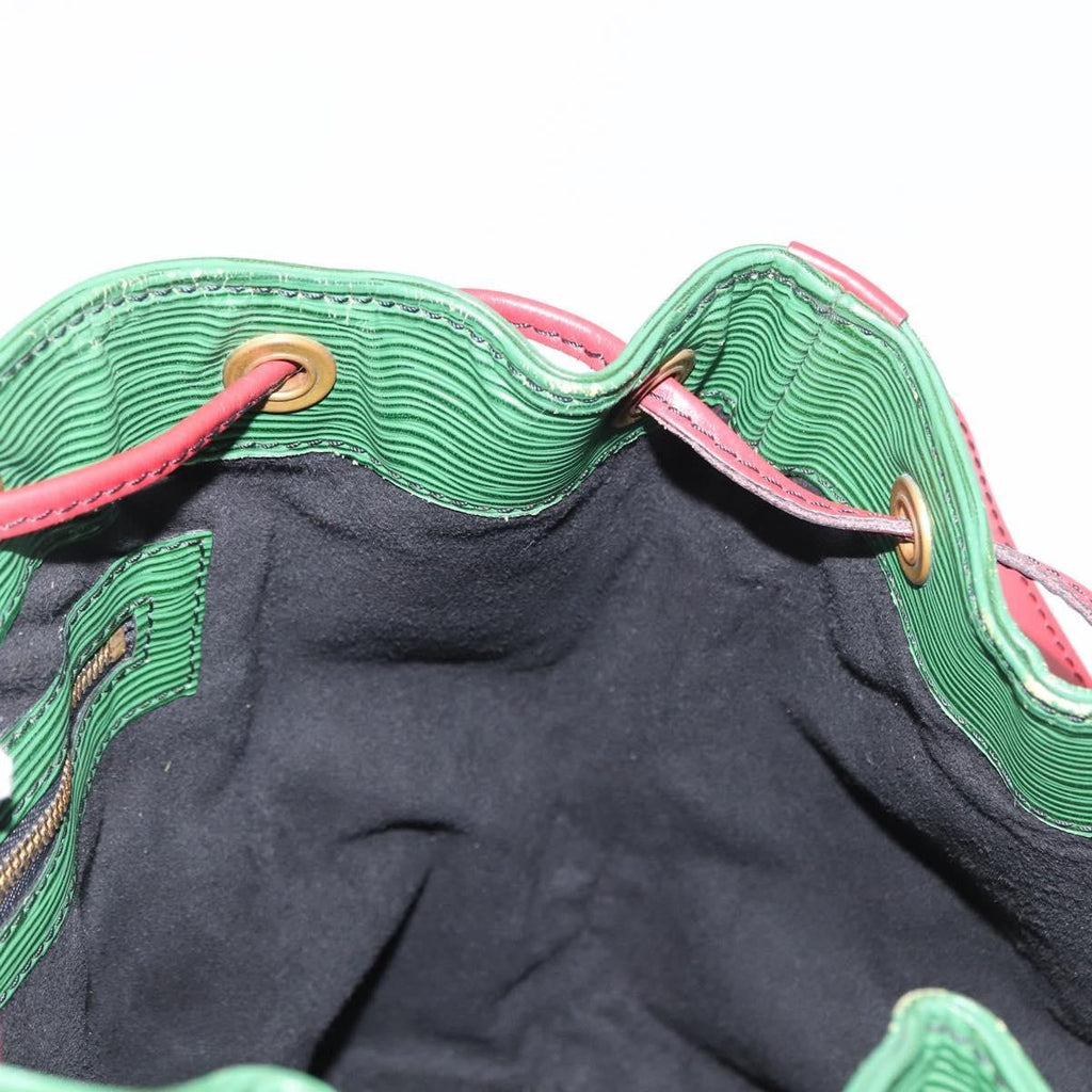 Louis Vuitton Bicolor Petit Noe Handbag Epi Leather Green Leather Shoulder Bag