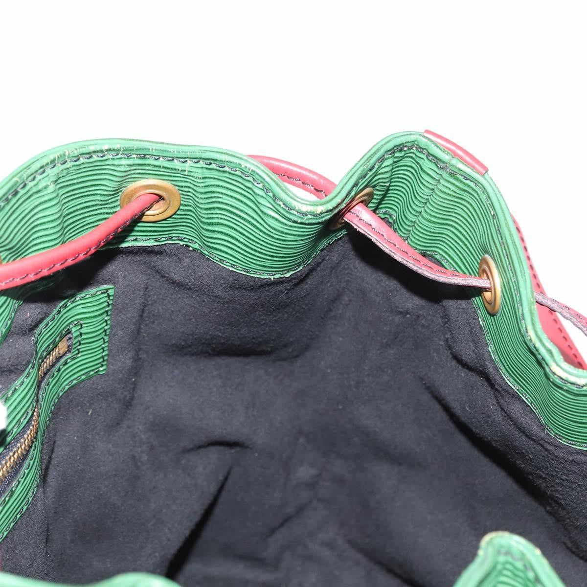 Louis Vuitton Bicolor Petit Noe Handbag Epi Leather Green Leather Shoulder Bag
