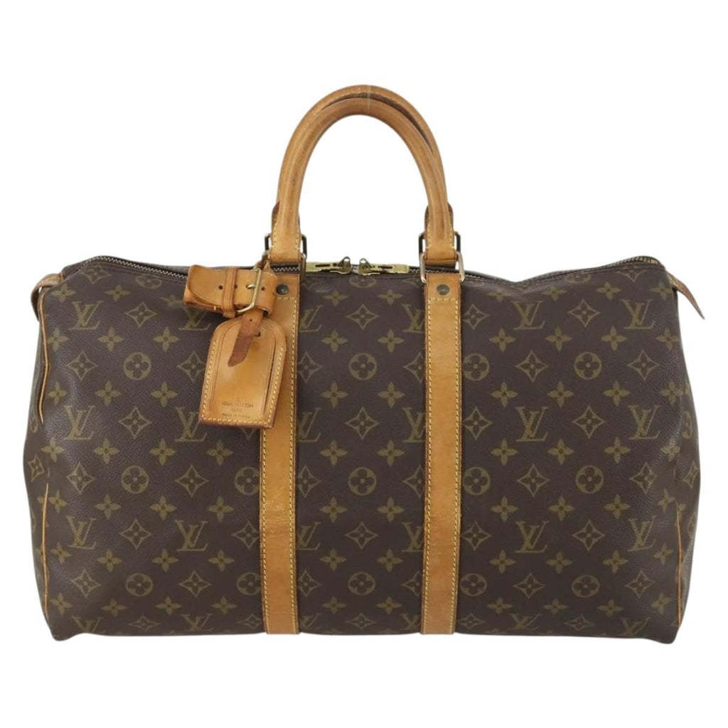 Louis Vuitton Keepall Bag Monogram Canvas Brown Canvas Travel Bag