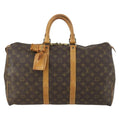 Louis Vuitton Keepall Bag Monogram Canvas Brown Canvas Travel Bag