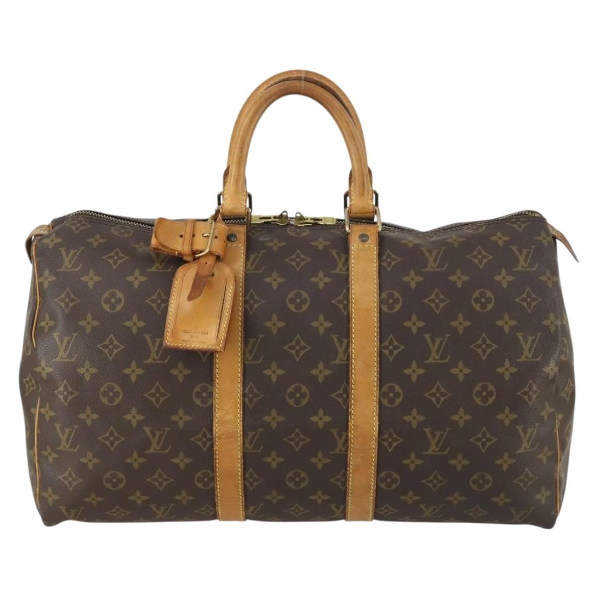 Louis Vuitton Keepall Bag Monogram Canvas Brown Canvas Travel Bag
