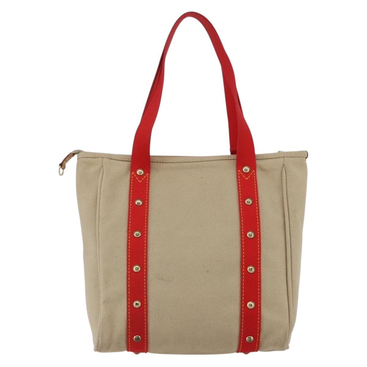 Louis Vuitton Antigua Tote Canvas Beige Canvas Tote Bag