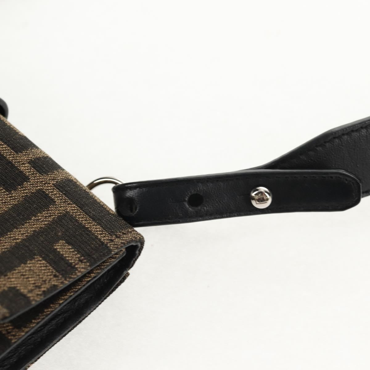 Fendi Baguette Convertible Belt Bag Zucca Canvas Black Canvas Bag