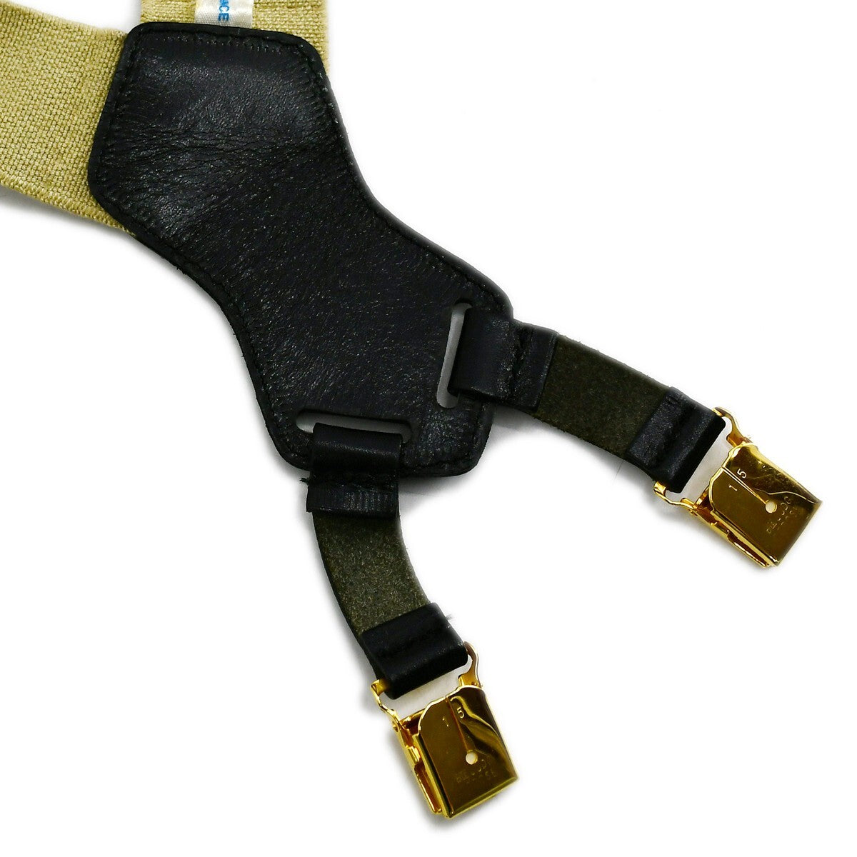 Chanel Logo Suspenders Canvas Beige Canvas Belts Accessory