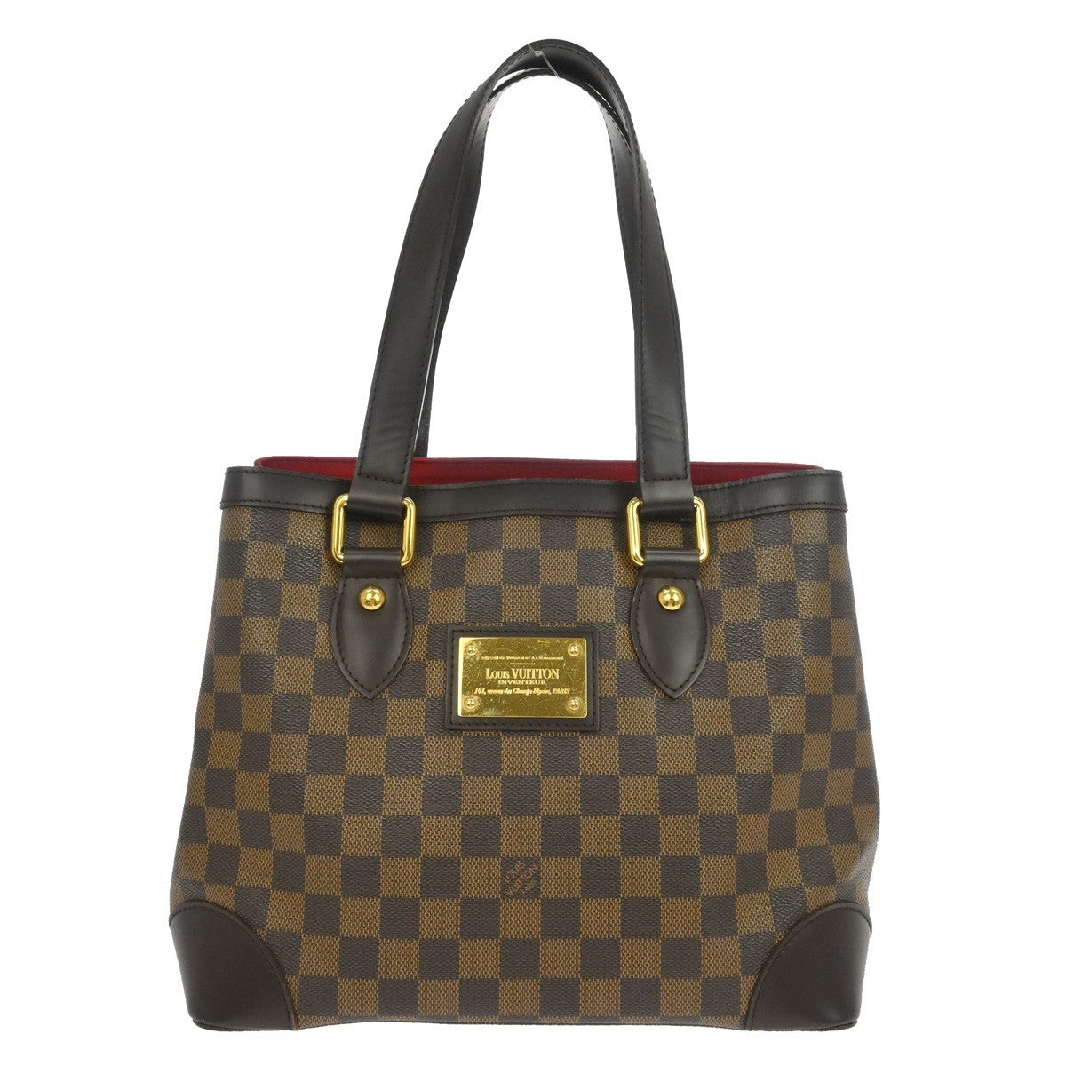 Louis Vuitton Hampstead Handbag Damier Brown Canvas Tote Bag