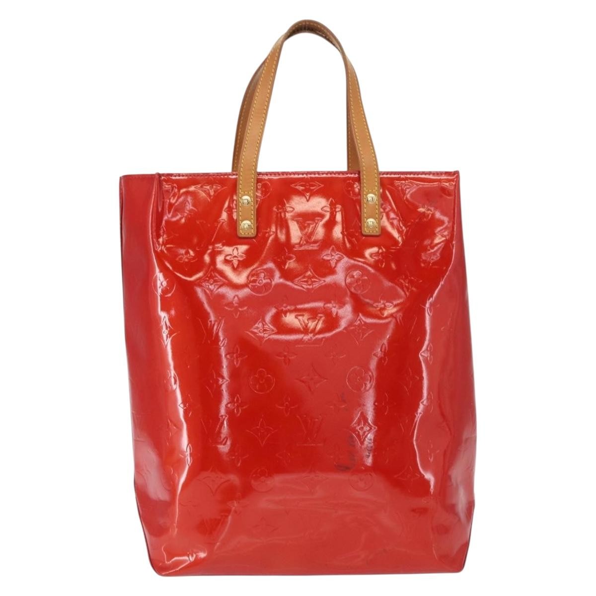 Louis Vuitton Reade Handbag Monogram Vernis Red Patent_Leather Handbag