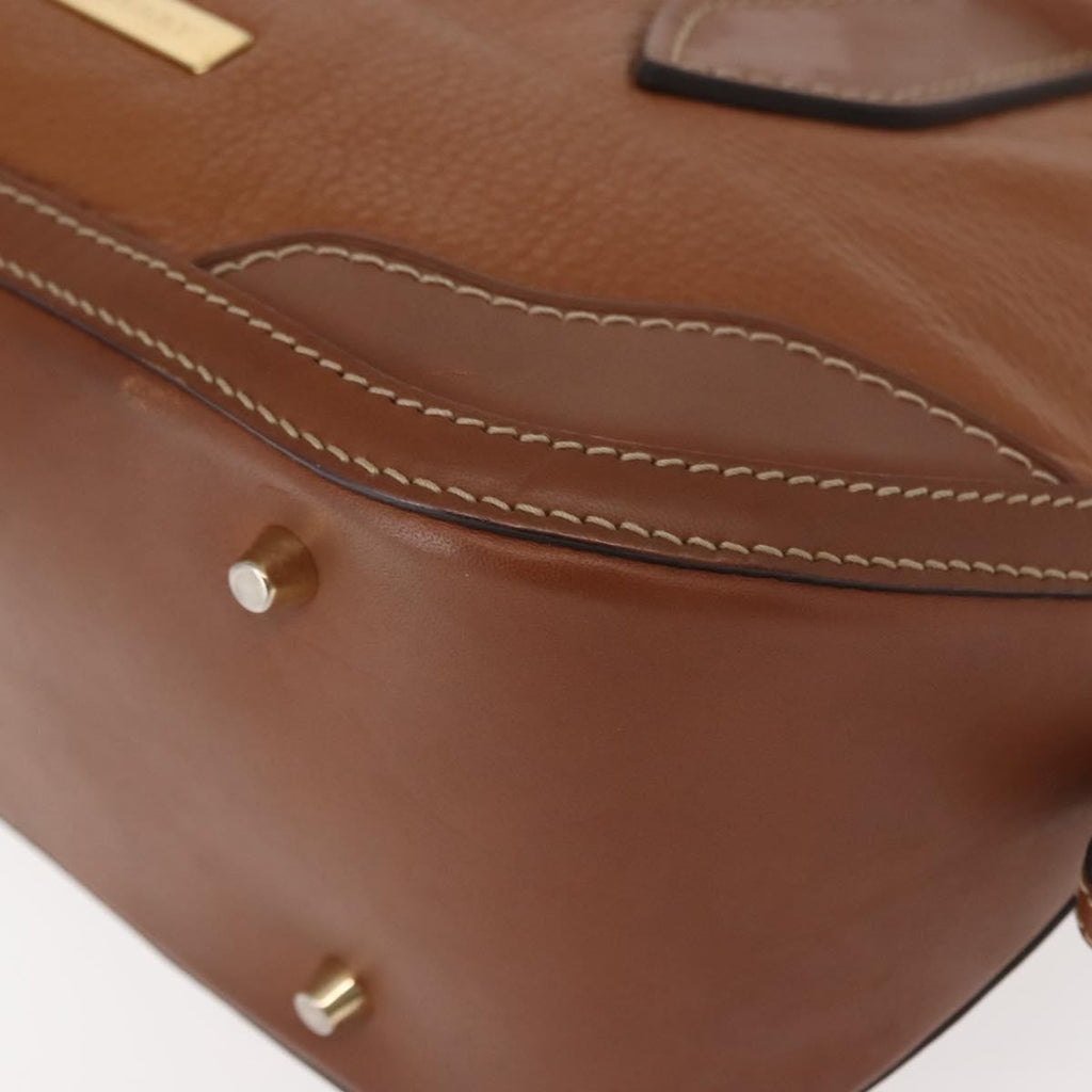 Burberry Orchard Bag Smooth Leather Brown Leather Handbag
