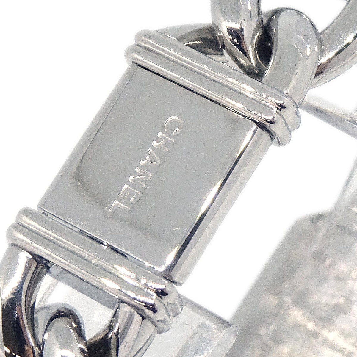Chanel Premiere Chain Quartz Watch Stainless Steel With Diamond  Bezel Watch