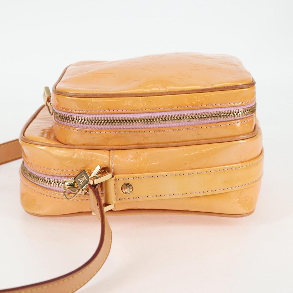 Louis Vuitton Wooster Handbag Monogram Vernis Beige Patent_Leather Bag
