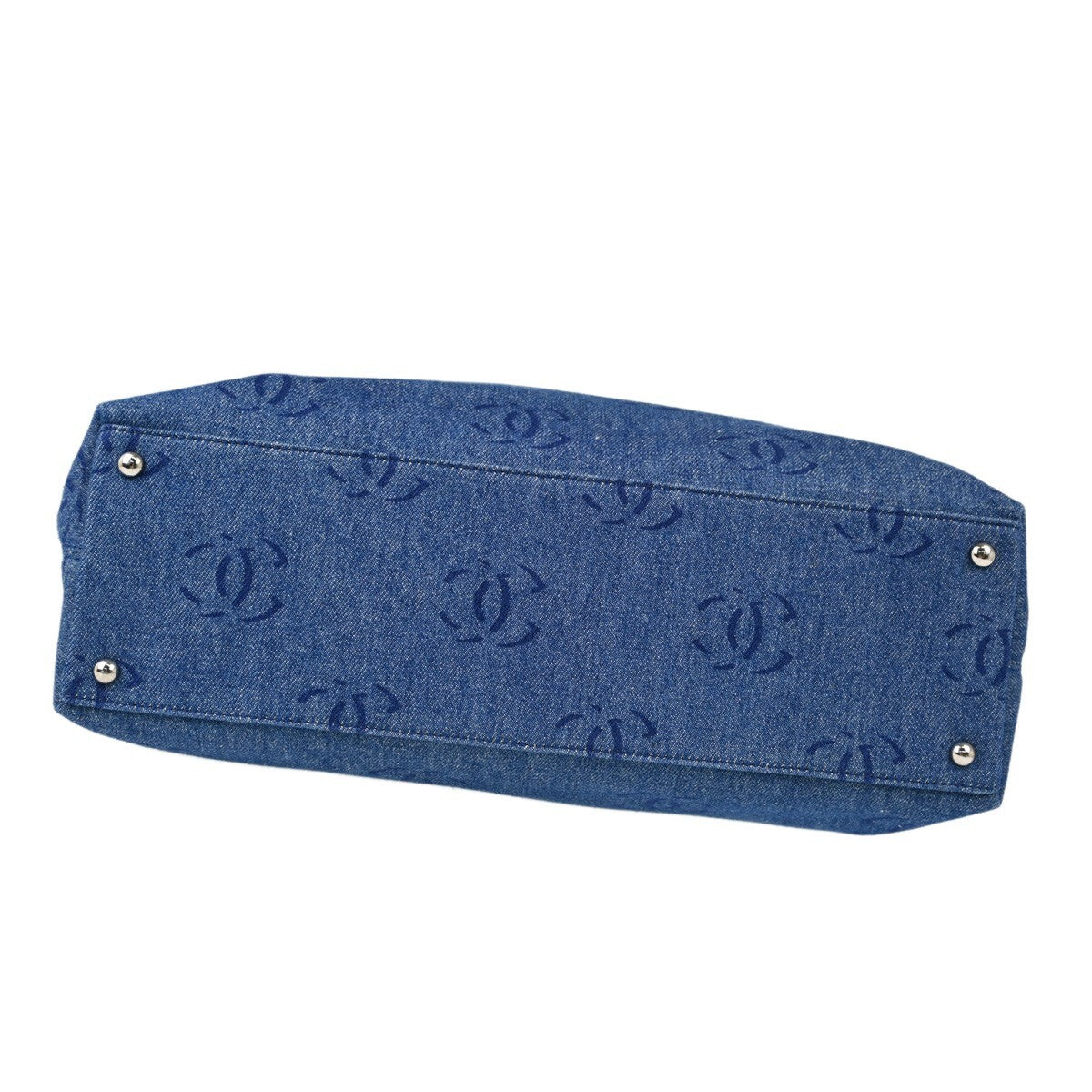 Chanel Vintage Cc Tote Denim Blue Denim_Jeans Tote Bag Bag
