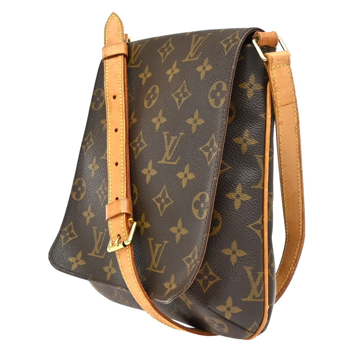 Louis Vuitton Musette Salsa Handbag Monogram Canvas Brown Canvas Shoulder Bag