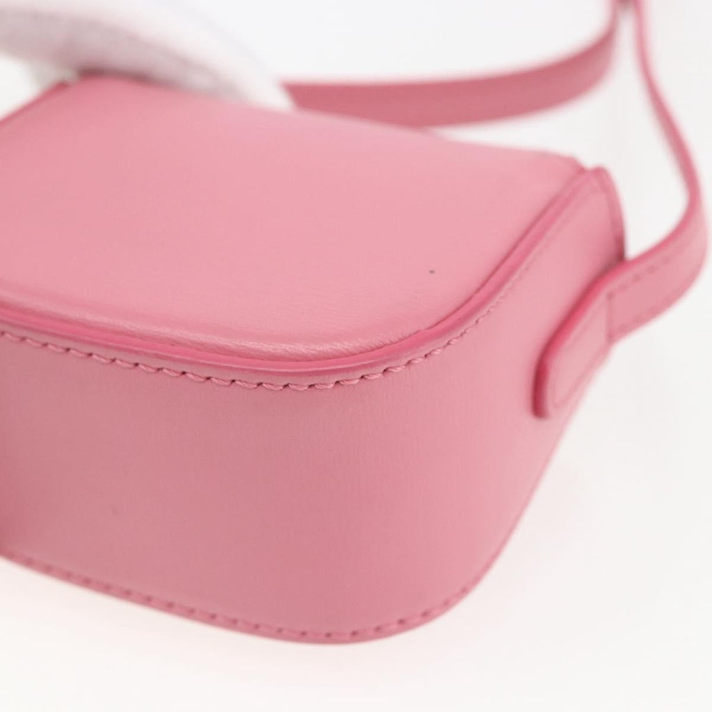 Celine Triomphe Shoulder Bag Smooth Calfskin Pink Leather Shoulder Bag Bag