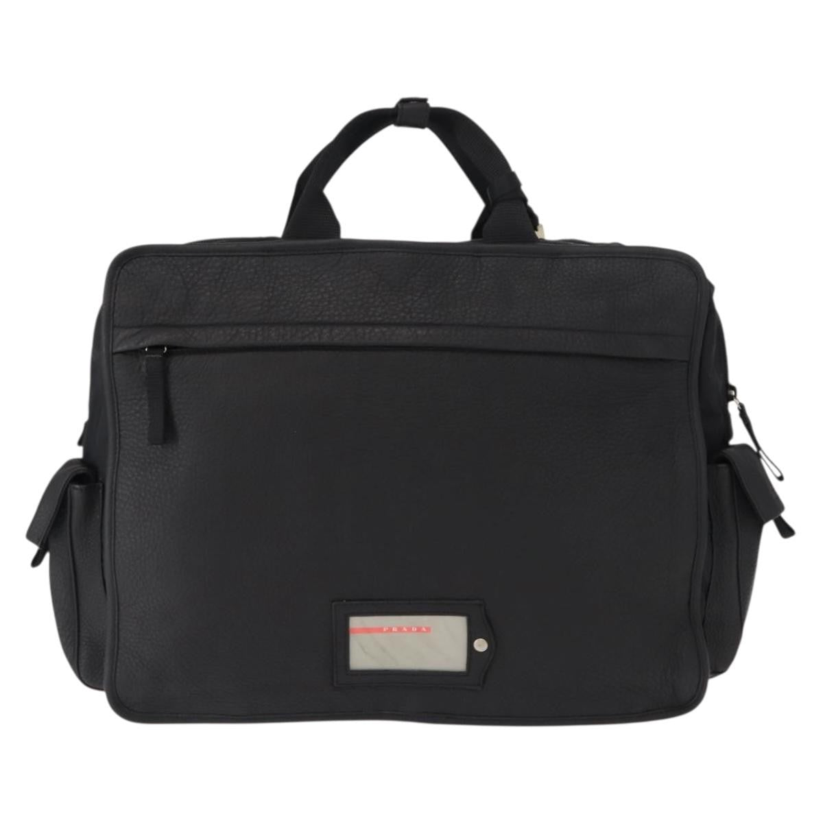 Prada Sport Briefcase Nylon And Leather Black Nylon Briefcase Bag