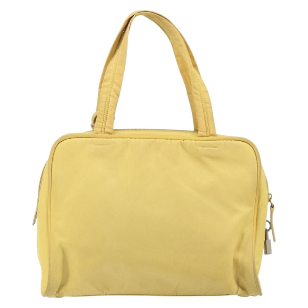 Prada Zip Around Tote Tessuto Yellow Nylon Handbag