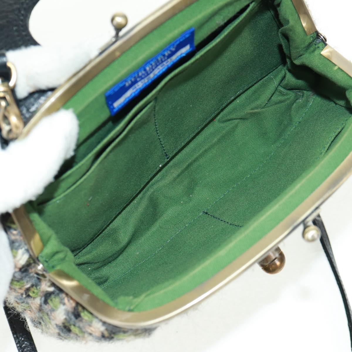 Burberry Blue Label Shoulder Bag Tweed Green Tweed Shoulder Bag
