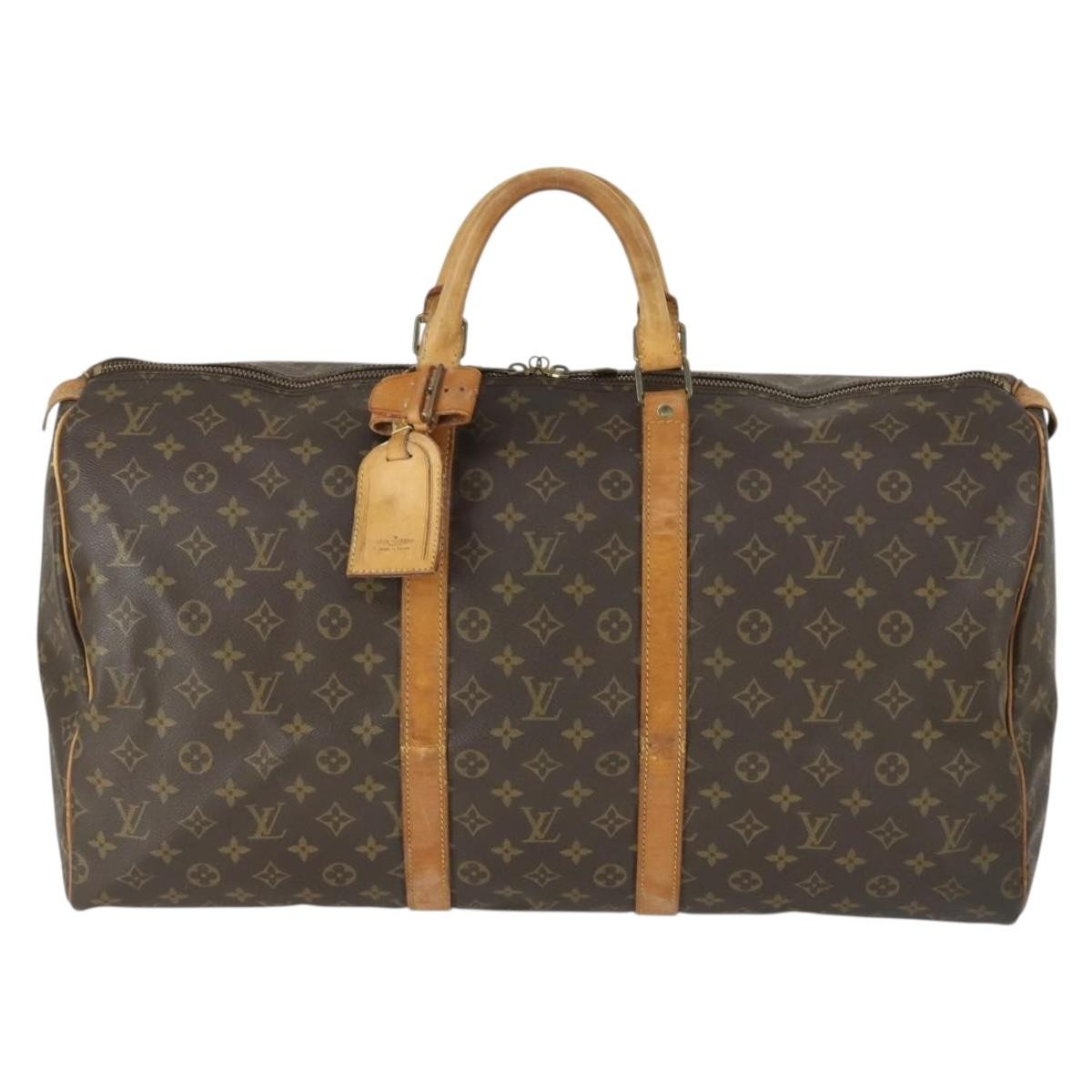 Louis Vuitton Keepall Bag Monogram Canvas Brown Canvas Travel Bag