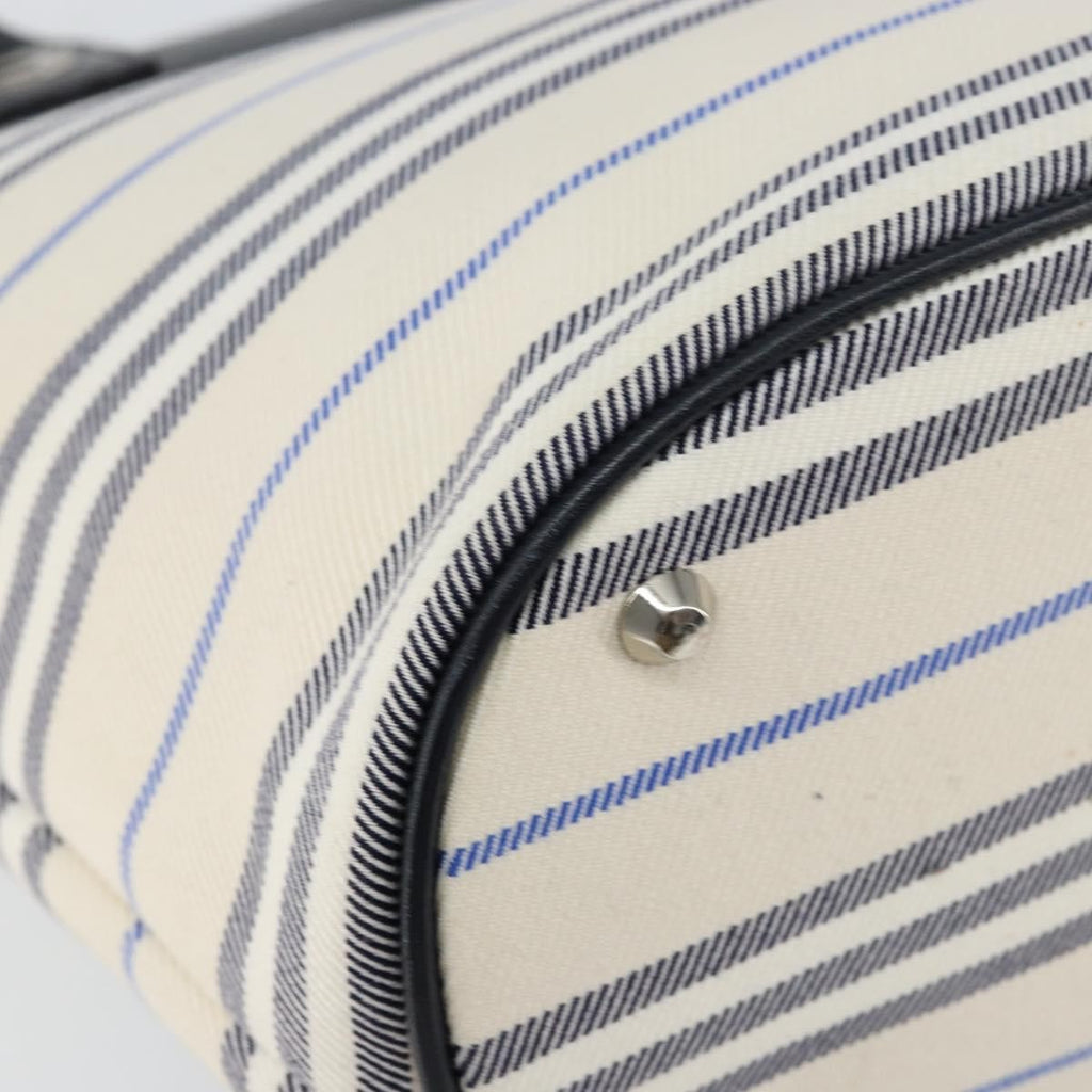 Burberry Blue Label Tote Bag Canvas White Canvas Tote Bag