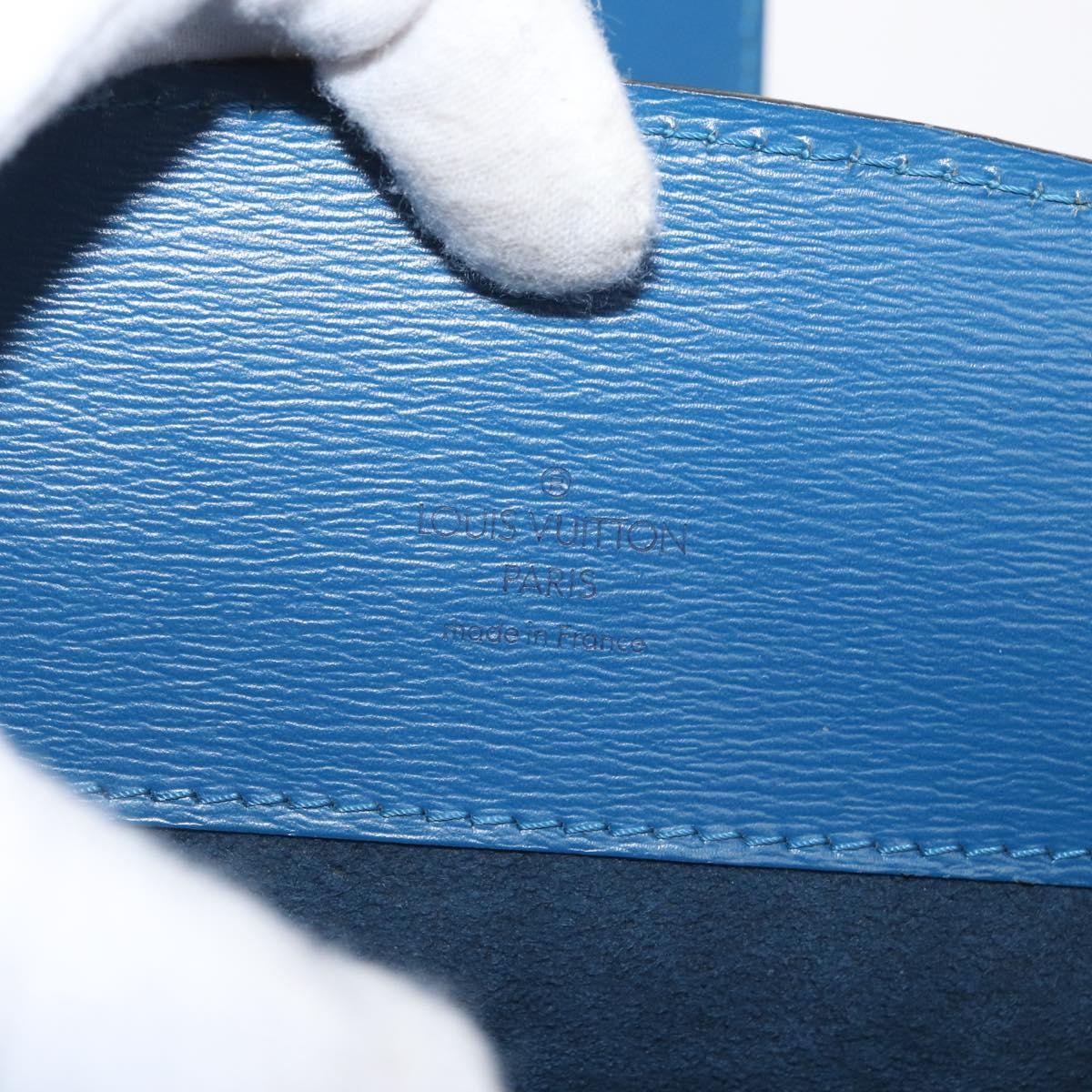 Louis Vuitton Cluny Shoulder Bag Epi Leather Blue Leather Shoulder Bag