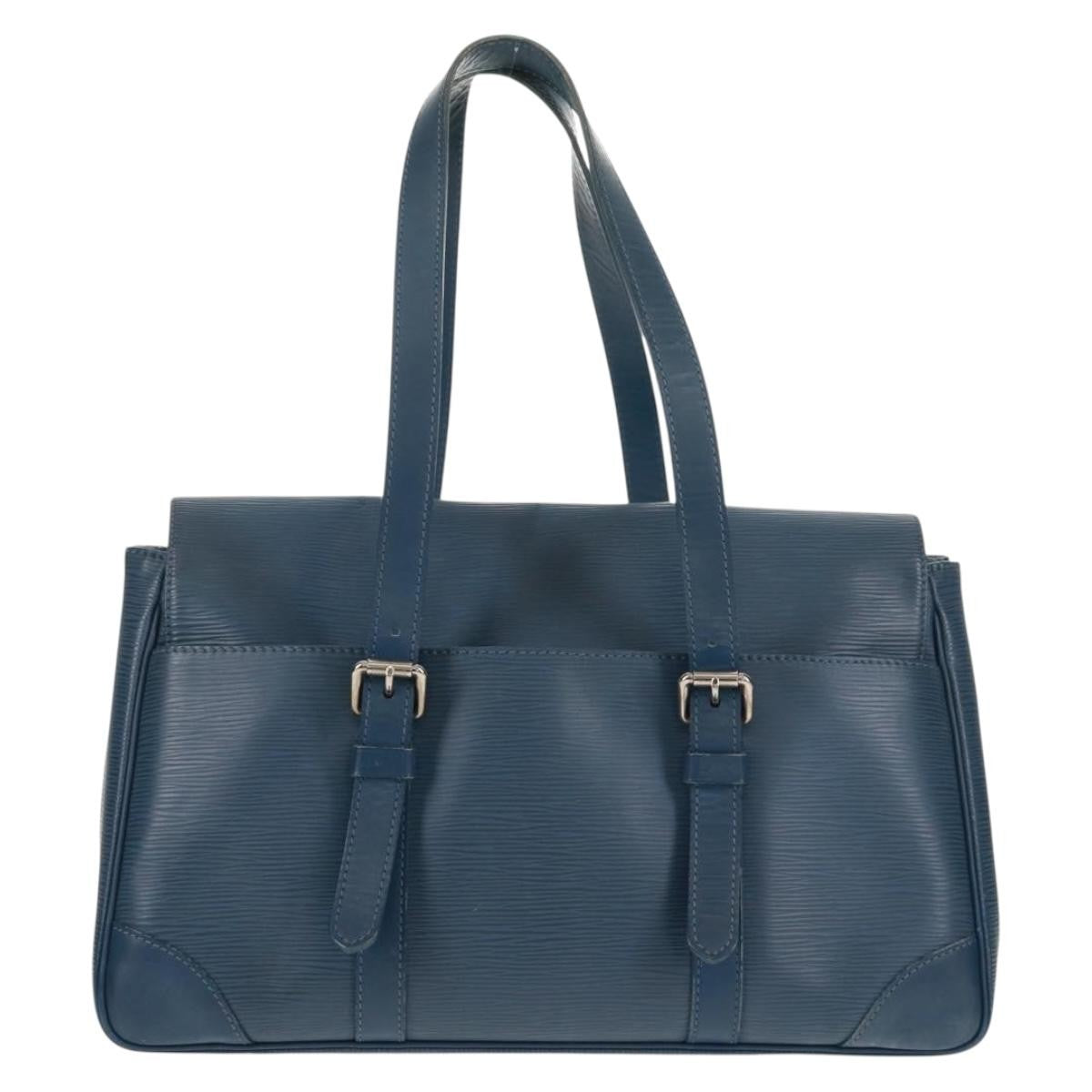 Louis Vuitton Segur Handbag Epi Leather Blue Leather Shoulder Bag