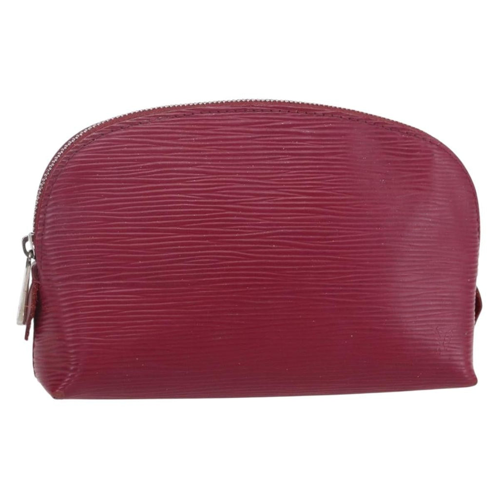 Louis Vuitton Cosmetic Pouch Epi Leather Burgundy Leather Clutche & Pouche Bag