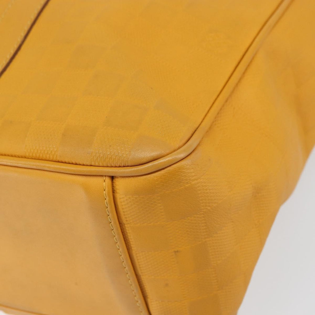 Louis Vuitton Tadao Handbag Damier Infini Leather Yellow Leather Handbag