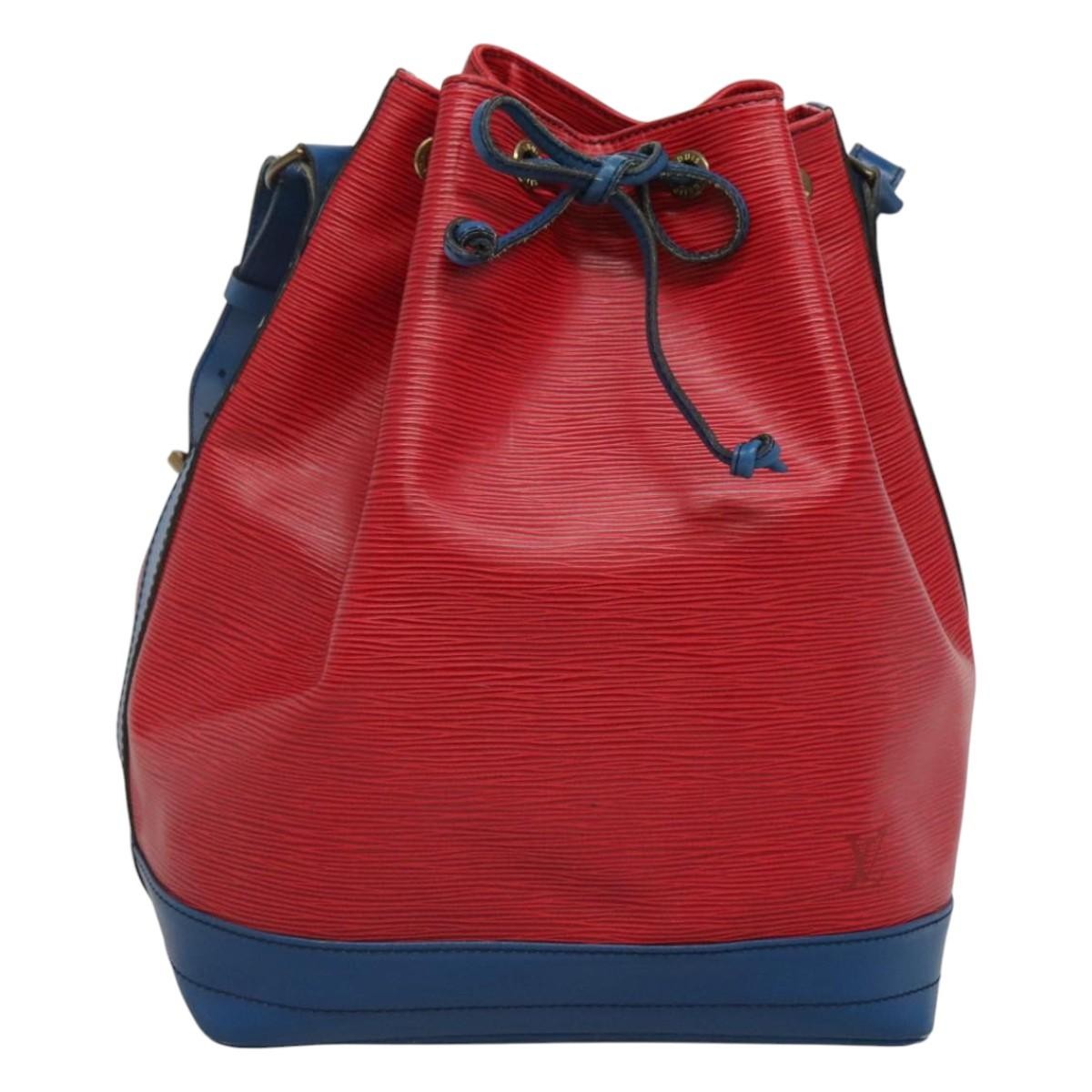 Louis Vuitton Bicolor Noe Handbag Epi Leather Red Leather Bag