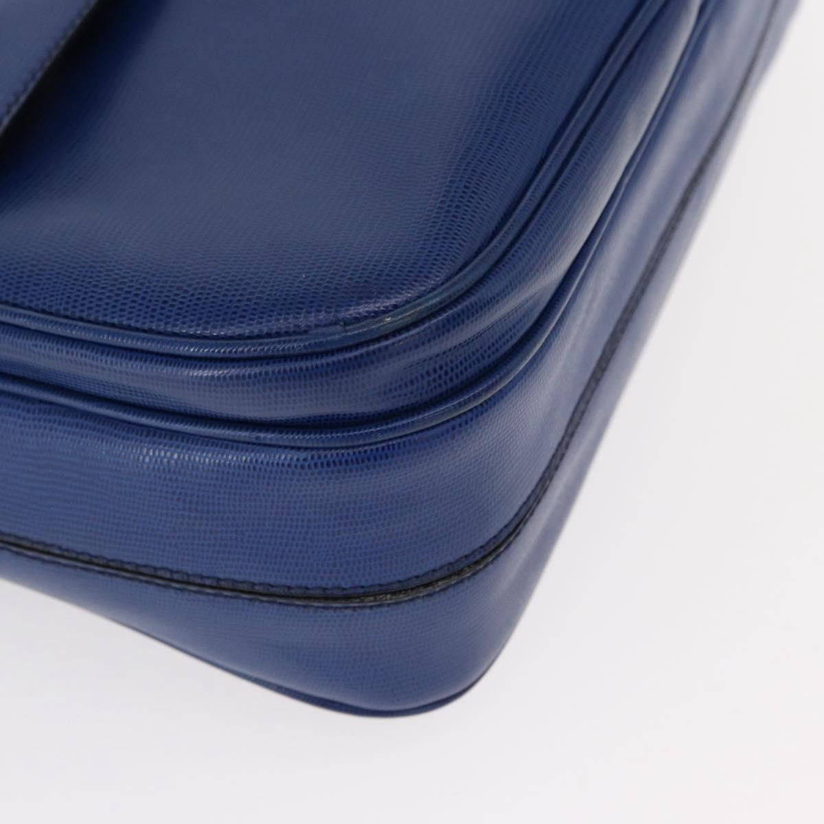 Celine Vintage Circle Logo Crossbody Bag Leather Blue Leather Shoulder Bag Bag
