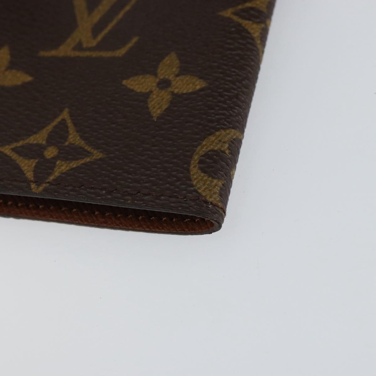 Louis Vuitton Porte Cartes Pression Card Case Monogram Canvas Brown Canvas Card Holders Accessory