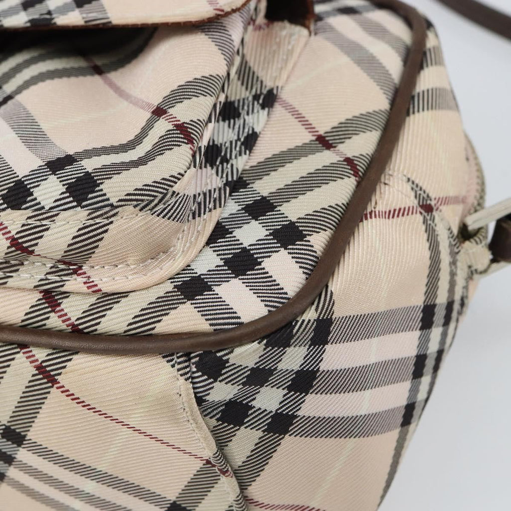 Burberry Nova Check Blue Label Nylon Beige Nylon Shoulder Bag