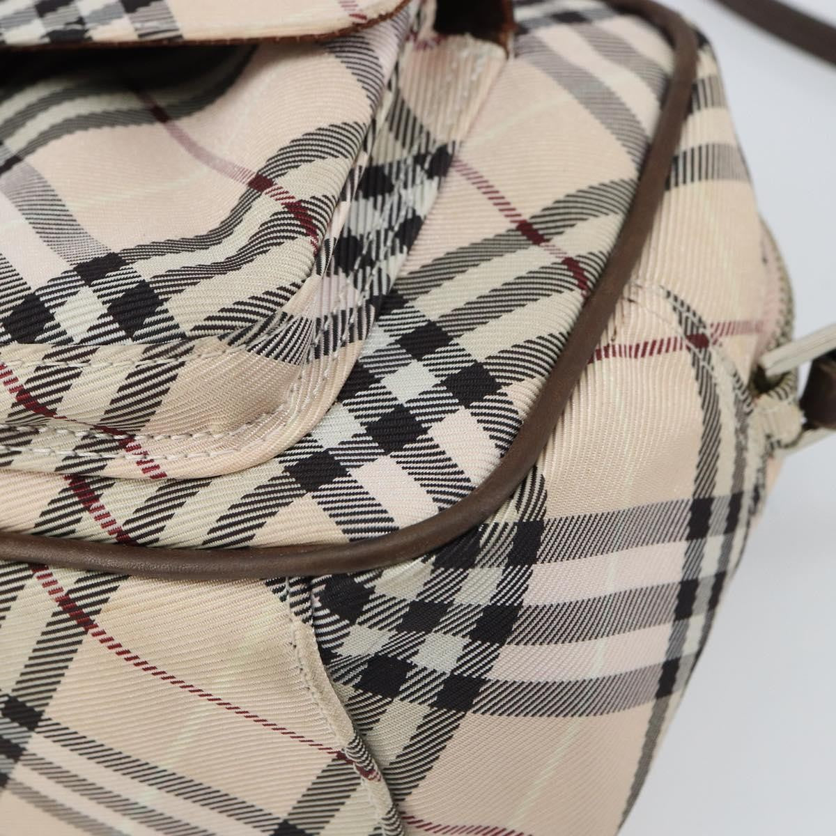 Burberry Nova Check Blue Label Nylon Beige Nylon Shoulder Bag