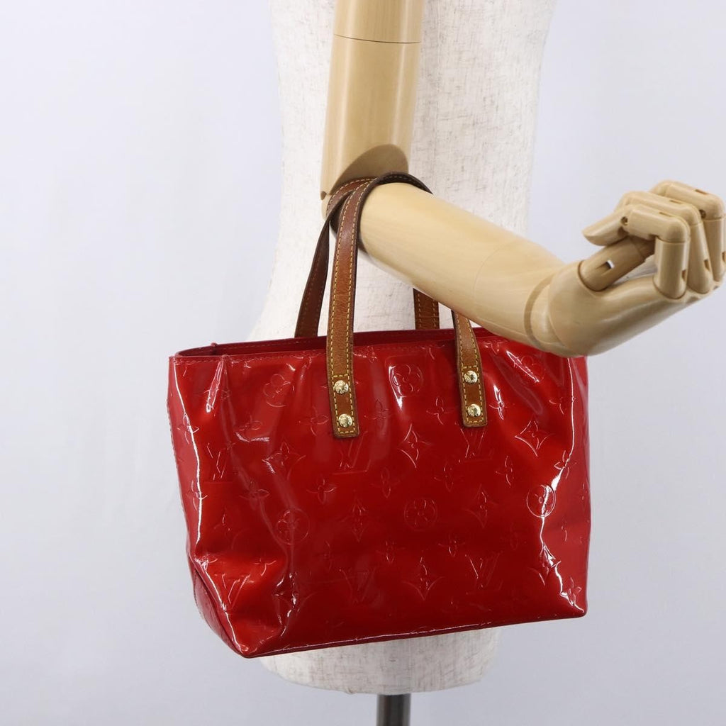 Louis Vuitton Reade Handbag Monogram Vernis Red Patent_Leather Handbag