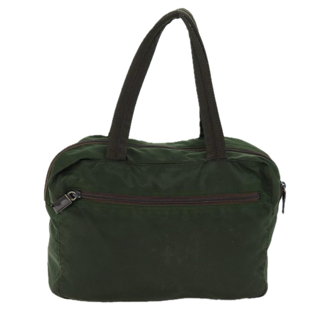 Prada Bowling Shoulder Bag Tessuto Khaki Nylon Handbag