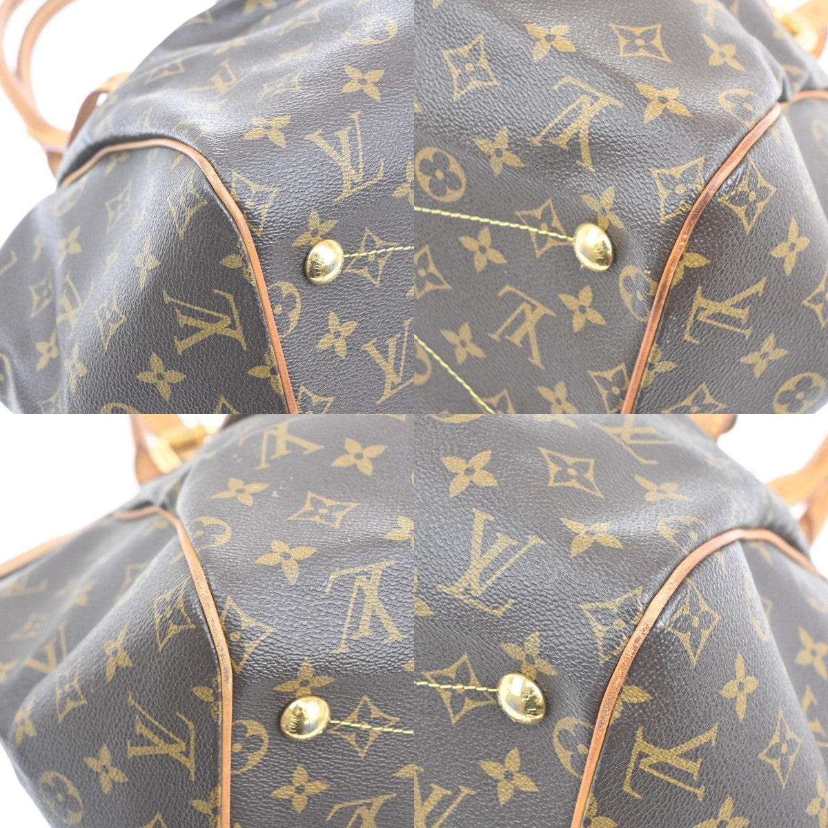 Louis Vuitton Tivoli Handbag Monogram Canvas Brown Canvas Shoulder Bag
