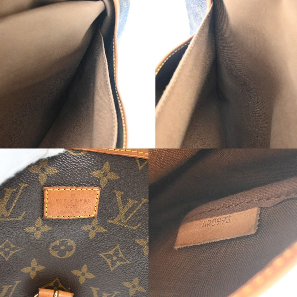 Louis Vuitton Saumur Handbag Monogram Canvas Brown Canvas Shoulder Bag