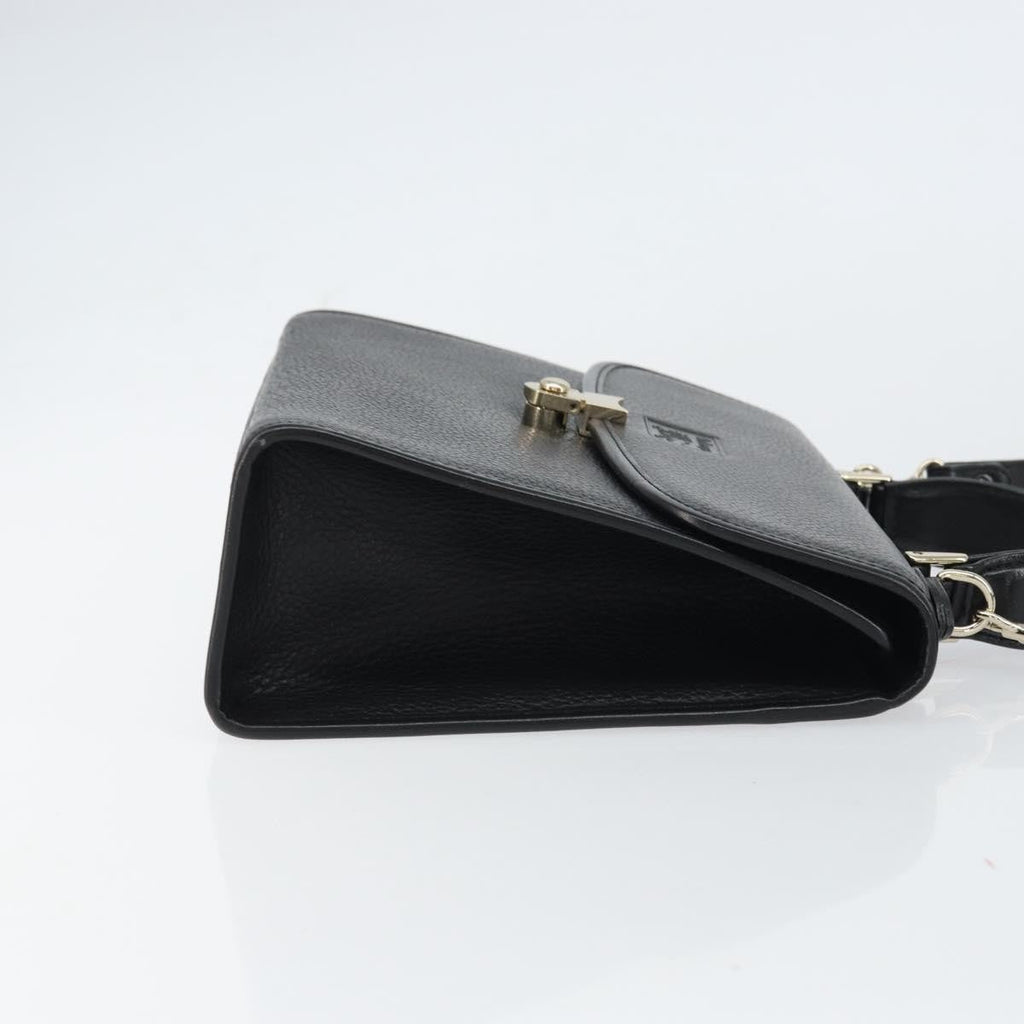 Burberry Vintage Handbag Leather Black Leather Handbag