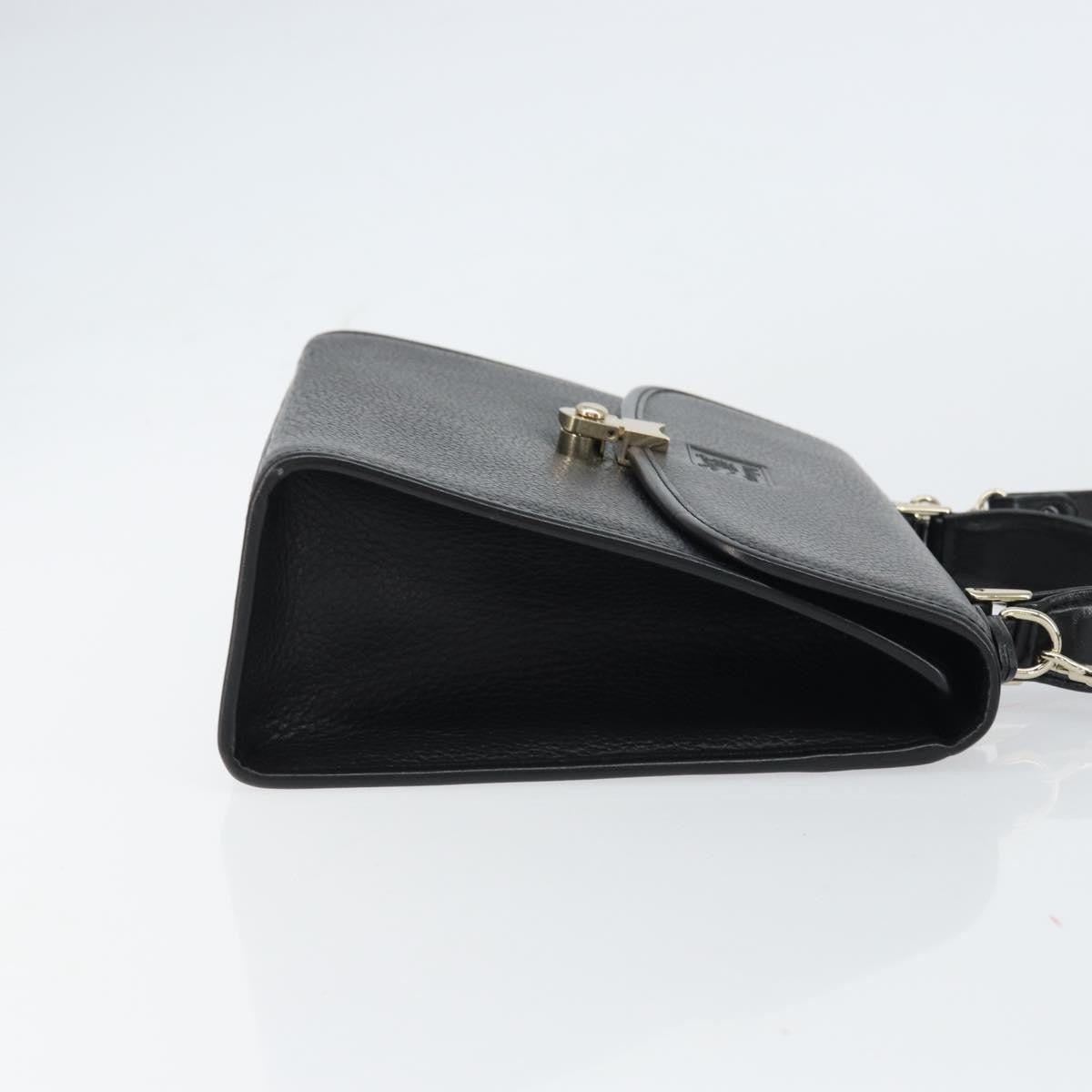 Burberry Vintage Handbag Leather Black Leather Handbag