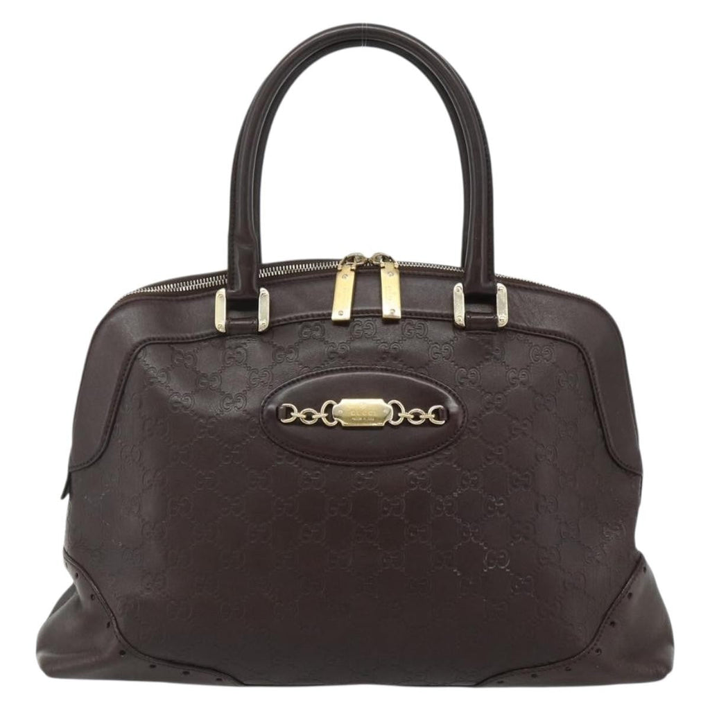 Gucci Guccissima Shoulder Bag Brown Canvas Handbag (Pre-Owned)