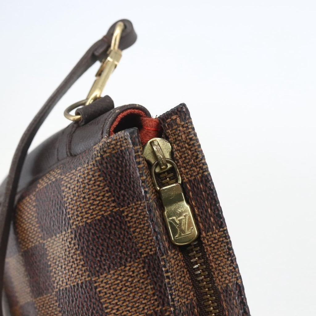 Louis Vuitton Trousse Make Up Bag Damier Canvas Brown Canvas Clutche & Pouche Bag