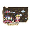 Louis Vuitton Double Zip Pochette Limited Edition Vivienne Xmas Monogram Canvas Brown Canvas Clutche & Pouche Bag
