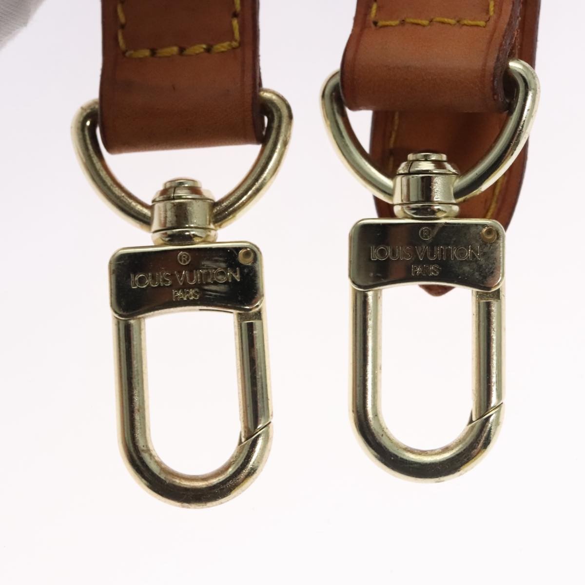 Louis Vuitton Adjustable Shoulder Strap Vachetta Leather Beige Leather Straps Accessory