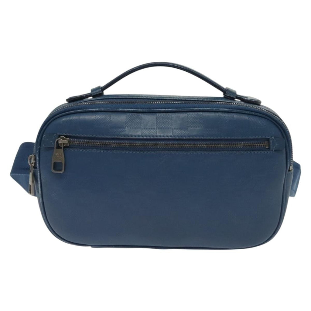 Louis Vuitton Ambler Bag Damier Infini Leather Blue Leather Shoulder Bag