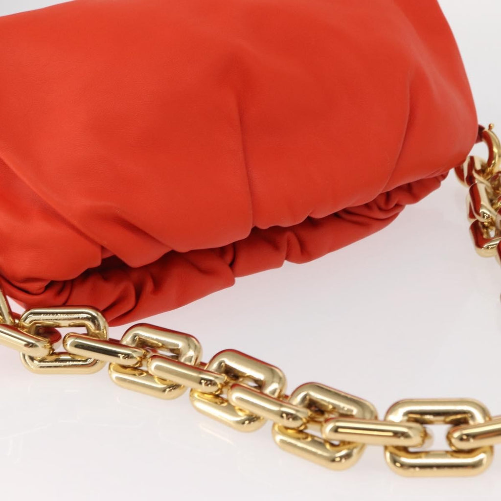 Bottega Veneta The Chain Pouch Leather Orange Leather Clutche & Pouche Bag