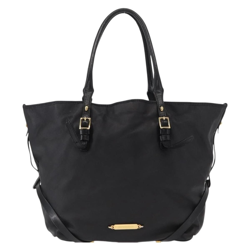 Burberry Vintage Tote Leather Black Leather Tote Bag