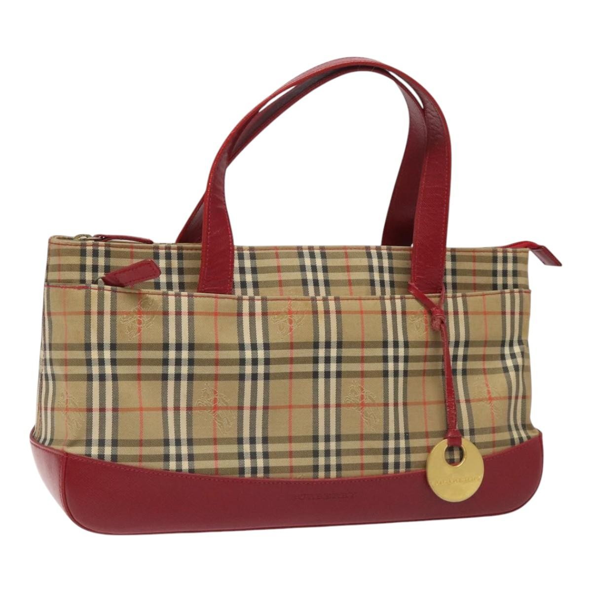 Burberry Nova Check Handbag Nova Check Canvas And Leather Beige Canvas Handbag